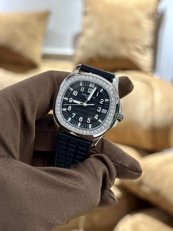 Swiss 1:1 Patek Philippe Aquanaut 5067 Women's Black With Diamond Bezel Replica 1:1 Watch PPF 35.6mm - Top Watch - Image 3
