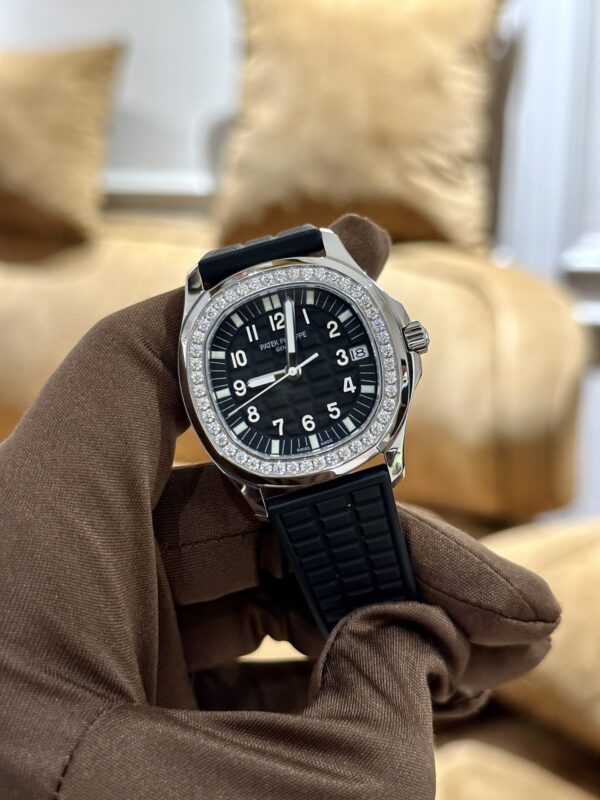 Swiss 1:1 Patek Philippe Aquanaut 5067 Women's Black With Diamond Bezel Replica 1:1 Watch PPF 35.6mm - Top Watch - Image 4