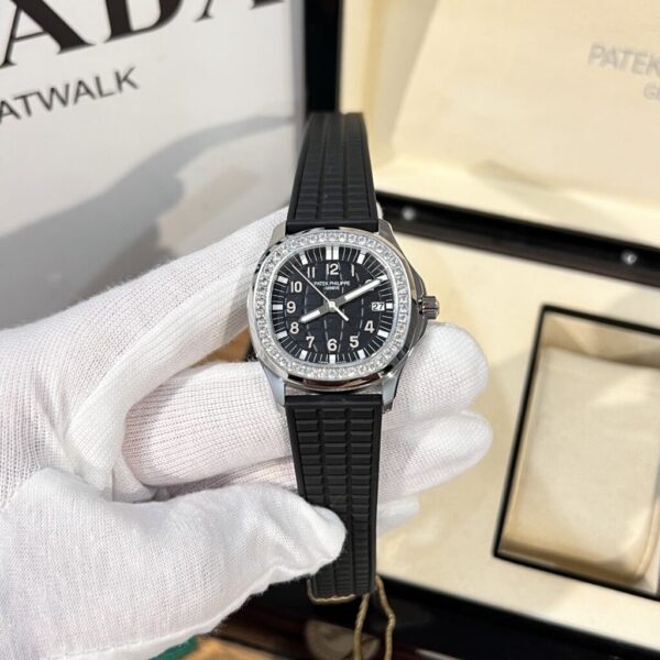 Replica Patek Philippe Aquanaut 5067A Replica 1:1 Watch Black With Stone Bezel PPF 35.6mm - Top Watch