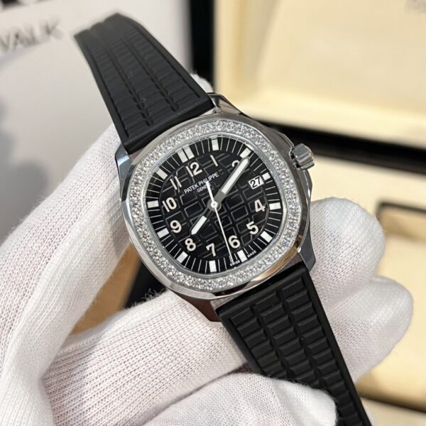 Replica Patek Philippe Aquanaut 5067A Replica 1:1 Watch Black With Stone Bezel PPF 35.6mm - Top Watch - Image 2