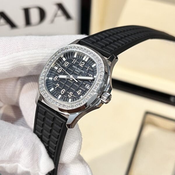 Replica Patek Philippe Aquanaut 5067A Replica 1:1 Watch Black With Stone Bezel PPF 35.6mm - Top Watch - Image 3