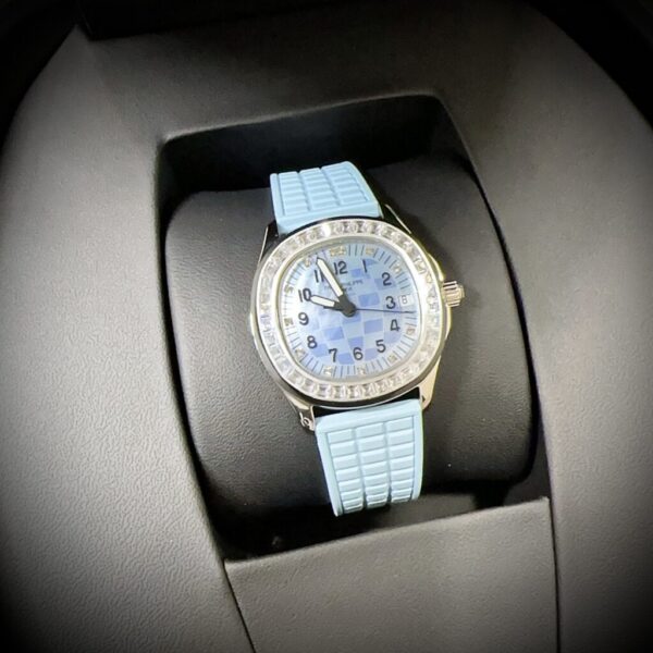 Best Fake Patek Philippe Aquanaut 5072R Replica Watch Blue Rubber Strap PPF 35.6mm - Top Watch - Image 2