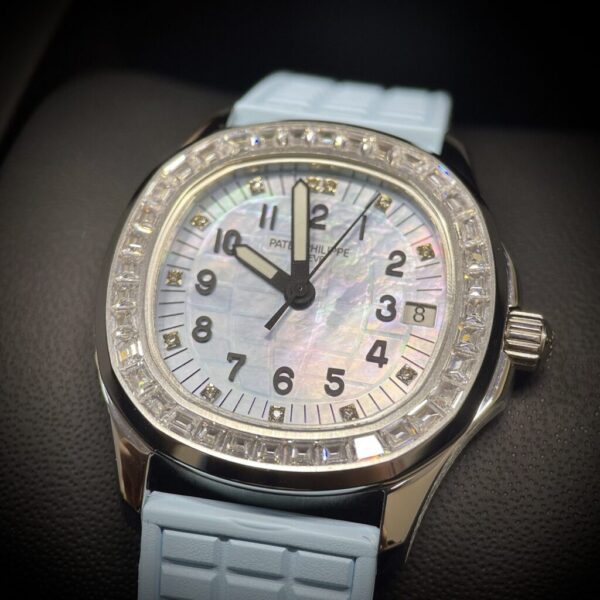 Best Fake Patek Philippe Aquanaut 5072R Replica Watch Blue Rubber Strap PPF 35.6mm - Top Watch - Image 3