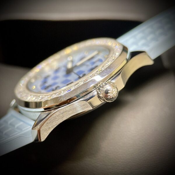 Best Fake Patek Philippe Aquanaut 5072R Replica Watch Blue Rubber Strap PPF 35.6mm - Top Watch - Image 4
