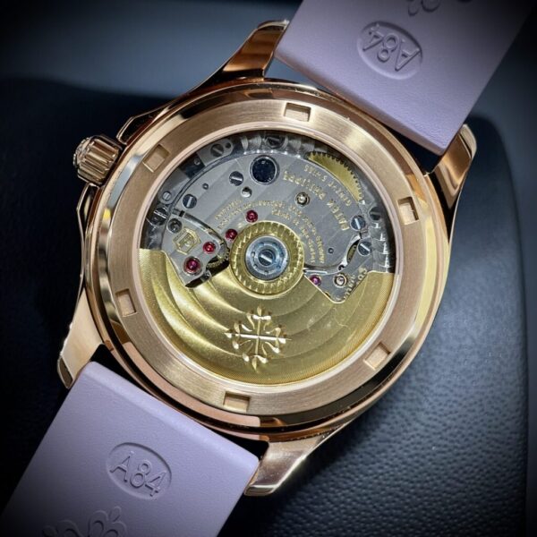Best Fake Patek Philippe Aquanaut 5072R Women Pink Rose Gold Plated Rep 11 Watch PPF 35.6mm - Top Watch - Image 5