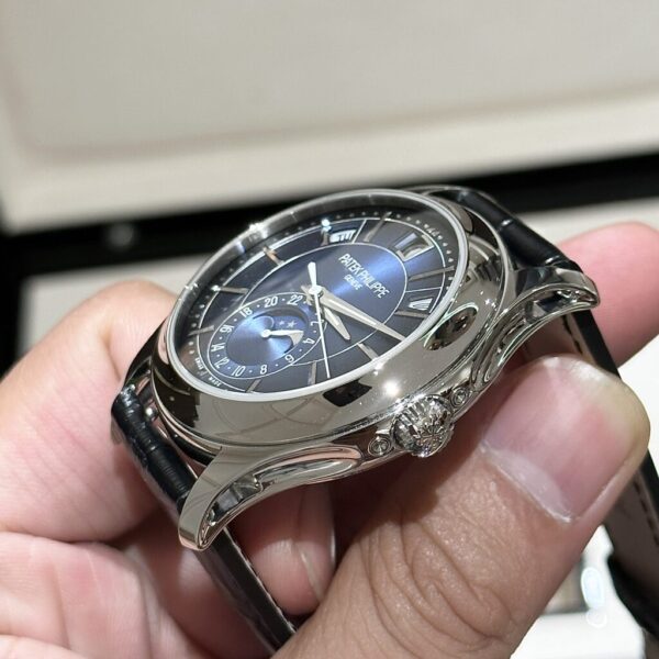 Best Fake Patek Philippe Complications 5205G Blue Dial Leather Strap Replica 11 Watch 40mm - Top Watch - Image 2