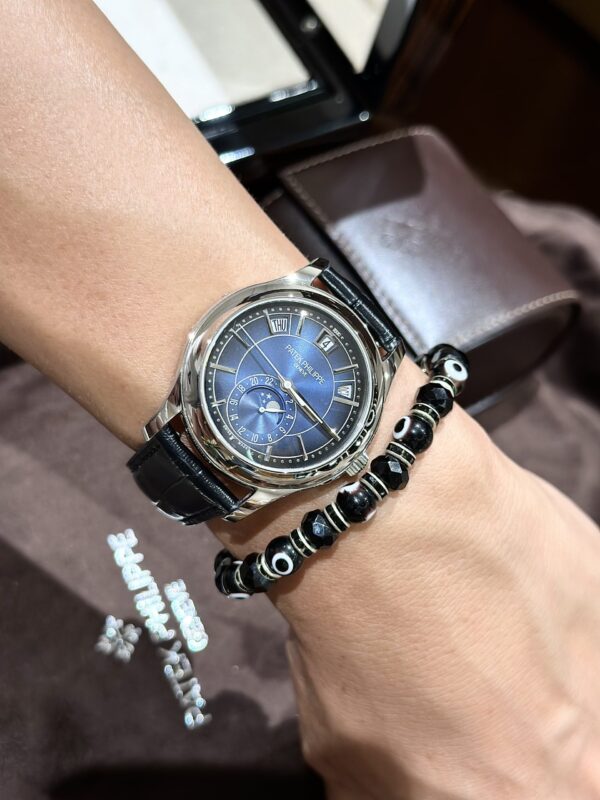 Best Fake Patek Philippe Complications 5205G Blue Dial Leather Strap Replica 11 Watch 40mm - Top Watch - Image 4
