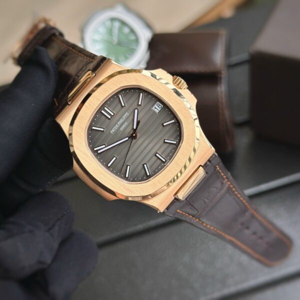 Replica Patek Philippe Nautilus 5711 Rose Gold Grey Dial Replica 1:1 Watch Factory 3K 40mm - Top Watch - Image 2