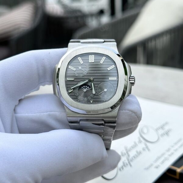 Swiss 1:1 Patek Philippe Nautilus 5712 Gray Dial Replica 1:1 Watch GR Factory 40mm - Top Watch - Image 2