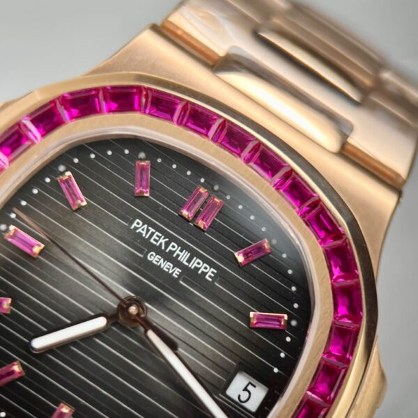 Replica Patek Philippe Nautilus 5723 Gray Dial With Red Ruby Replica 1:1 Watch 40mm - Top Watch - Image 4