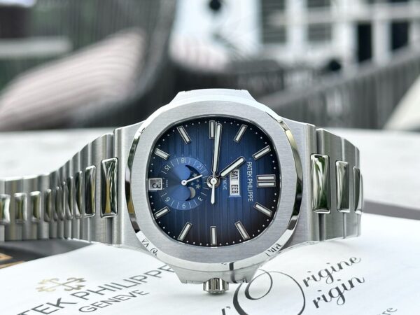 Replica Patek Philippe Nautilus 5726 Replica 1:1 Watch Blue Dial Metal Strap PPF Factory 40.5mm - Top Watch