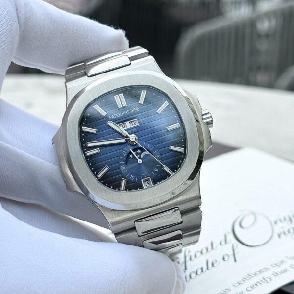 Replica Patek Philippe Nautilus 5726 Replica 1:1 Watch Blue Dial Metal Strap PPF Factory 40.5mm - Top Watch - Image 6