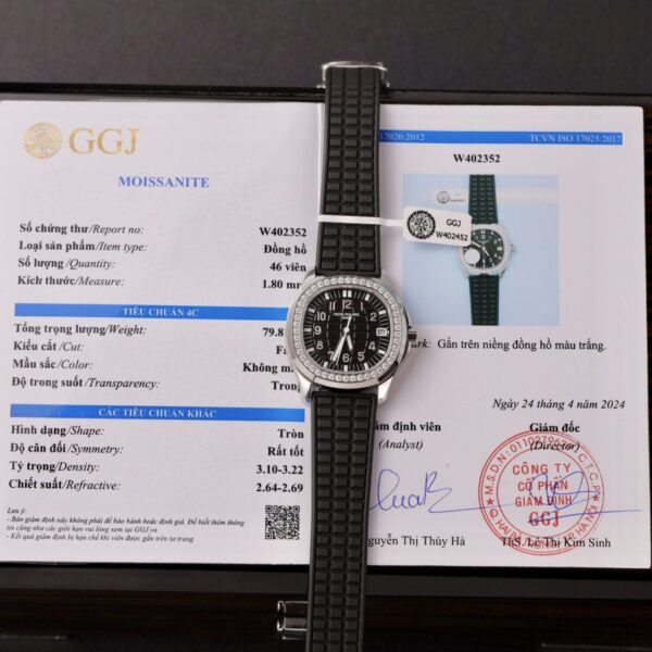 Replica Patek Philippe Rep 11 Watch Aquanaut 5067 Diamonds benzene moissanite Black Dial 35.6 mm - Top Watch