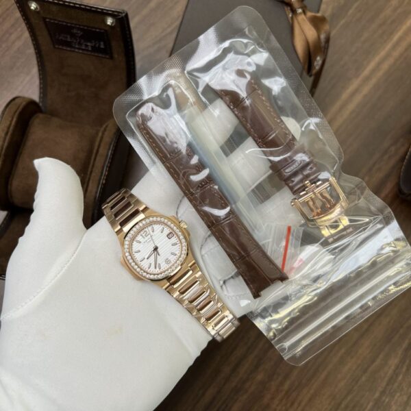 Best Fake Patek Philippe Replica 11 Watch Nautilus 7010 Rose Gold With Stone Metal Strap 32mm - Top Watch