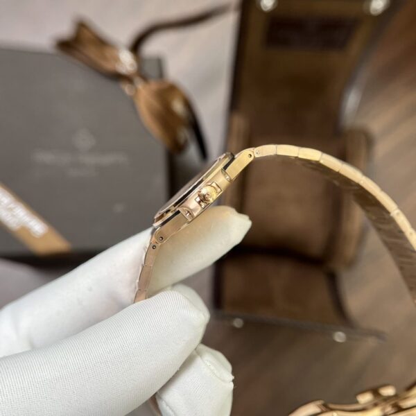 Best Fake Patek Philippe Replica 11 Watch Nautilus 7010 Rose Gold With Stone Metal Strap 32mm - Top Watch - Image 6