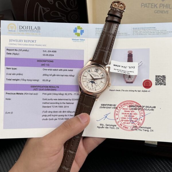 Replica Patek Philippe Replica 1:1 Watch 5205R 18K Rose Gold Wrapped Men White Face 40mm - Top Watch