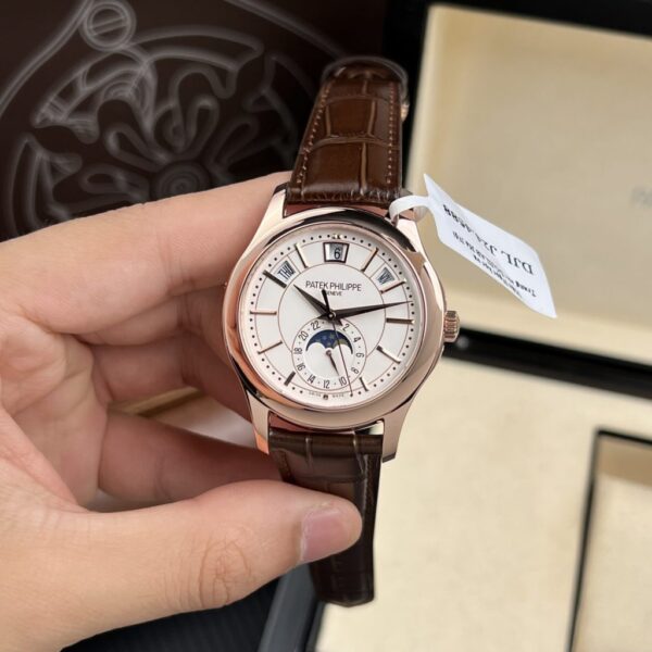 Replica Patek Philippe Replica 1:1 Watch 5205R 18K Rose Gold Wrapped Men White Face 40mm - Top Watch - Image 3