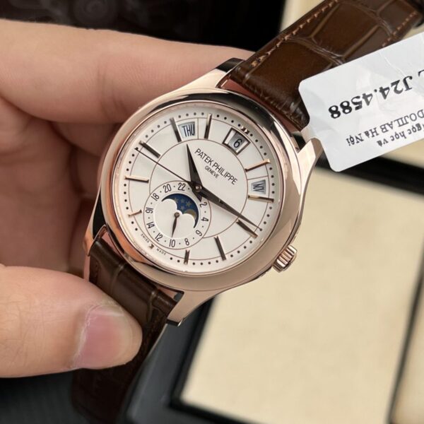 Replica Patek Philippe Replica 1:1 Watch 5205R 18K Rose Gold Wrapped Men White Face 40mm - Top Watch - Image 4