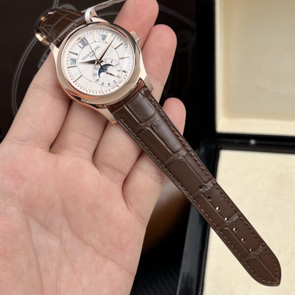 Replica Patek Philippe Replica 1:1 Watch 5205R 18K Rose Gold Wrapped Men White Face 40mm - Top Watch - Image 5
