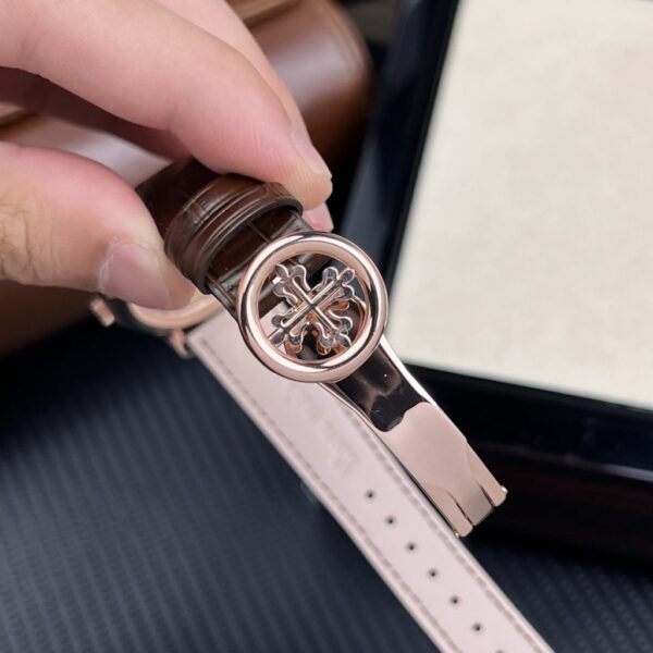 Replica Patek Philippe Replica 1:1 Watch 5205R 18K Rose Gold Wrapped Men White Face 40mm - Top Watch - Image 8