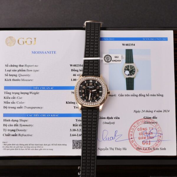 Best Fake Patek Philippe Replica 1:1 Watch Aquanaut 5067 Moissanite Diamond Rose Gold Plated 35.6mm - Top Watch