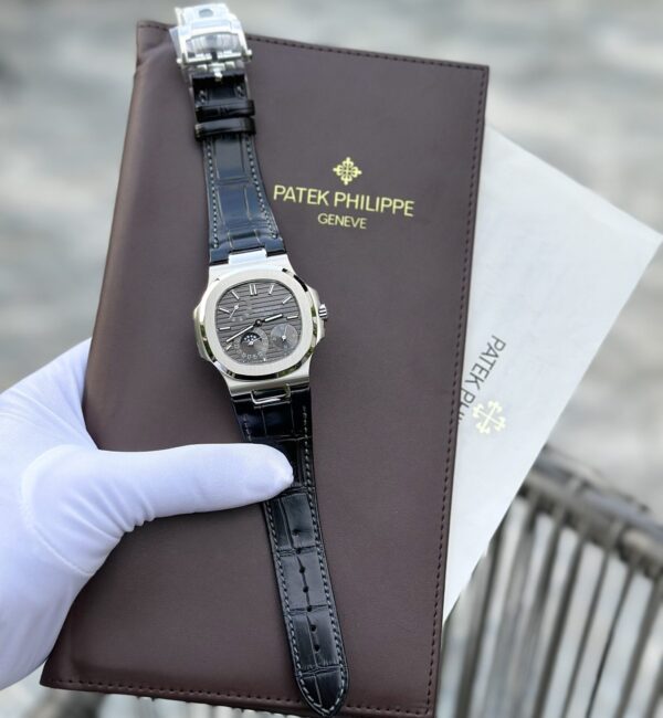 Swiss 1:1 Patek Philippe Replica 1:1 Watch 5712 Gray Dial Leather Strap GRF 40mm - Top Watch