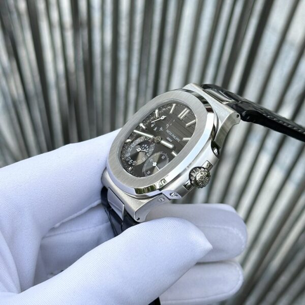 Swiss 1:1 Patek Philippe Replica 1:1 Watch 5712 Gray Dial Leather Strap GRF 40mm - Top Watch - Image 4