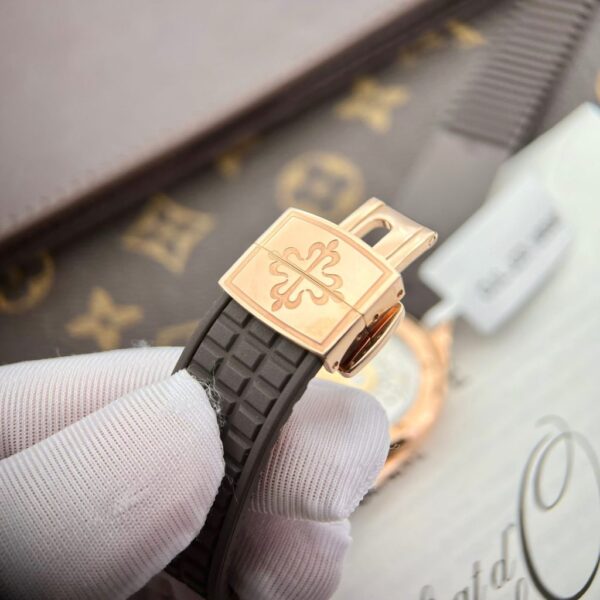 Best Fake Patek Philippe Replica 1:1 Watch Aquanaut 5062 Gold Wrapped Moissanite Diamond 35.6mm - Top Watch - Image 7