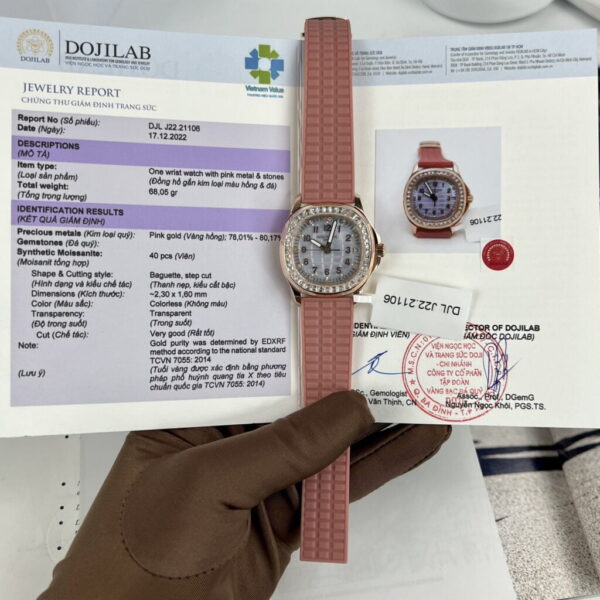 Replica Patek Philippe Replica 11 Watch Aquanaut 5072R Gold Wrapped Moissanite Diamond 35.6mm - Top Watch