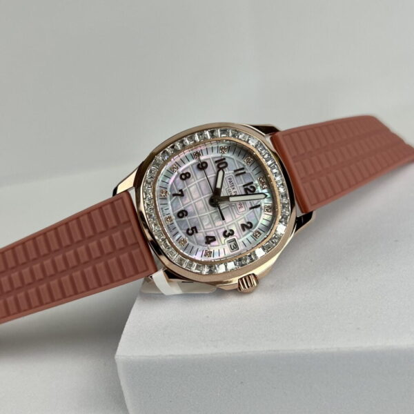 Replica Patek Philippe Replica 11 Watch Aquanaut 5072R Gold Wrapped Moissanite Diamond 35.6mm - Top Watch - Image 3