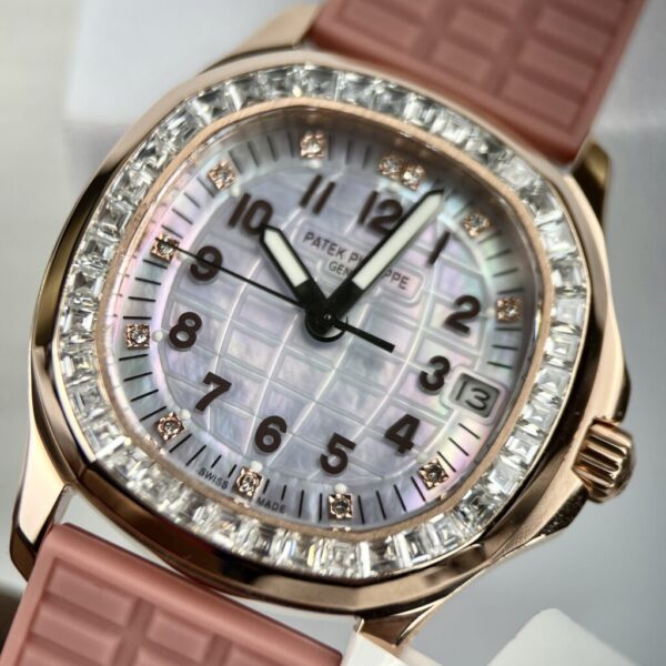 Replica Patek Philippe Replica 11 Watch Aquanaut 5072R Gold Wrapped Moissanite Diamond 35.6mm - Top Watch - Image 4