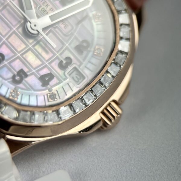Replica Patek Philippe Replica 11 Watch Aquanaut 5072R Gold Wrapped Moissanite Diamond 35.6mm - Top Watch - Image 7