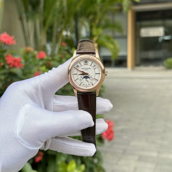 Swiss 1:1 Patek Philippe Replica 11 Watch Complications 5205R Rose Gold Switzerland White Dial 40mm - Top Watch - Image 2