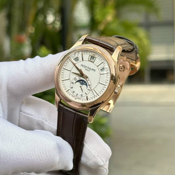 Swiss 1:1 Patek Philippe Replica 11 Watch Complications 5205R Rose Gold Switzerland White Dial 40mm - Top Watch - Image 3