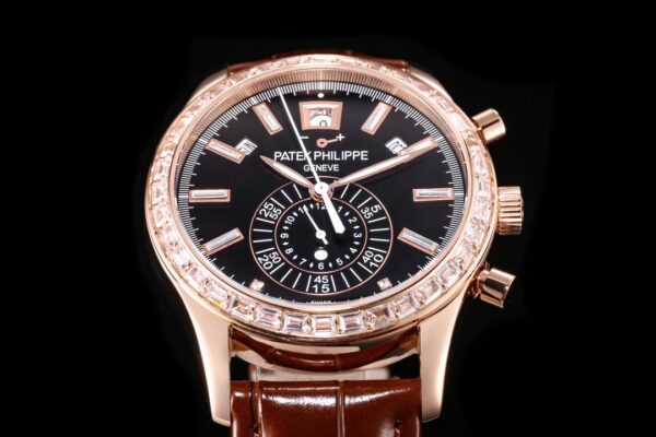 Replica Patek Philippe Replica 1:1 Watch Complications 5961R Brown Leather Strap 40.5mm - Top Watch - Image 4