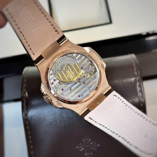 Replica Patek Philippe Replica 1:1 Watch Nautilus 5712 Chocolate Dial Leather Strap GR Factory 40mm - Top Watch - Image 5