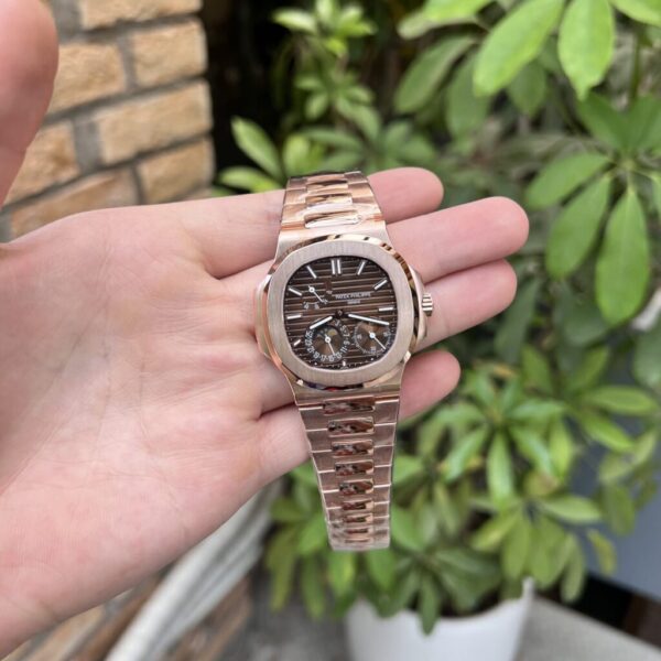 Best Fake Patek Philippe Replica 11 Watch Nautilus 5712 Rose Gold Wrapped Chocolate Dial GRF 40mm - Top Watch - Image 2
