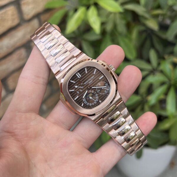 Best Fake Patek Philippe Replica 11 Watch Nautilus 5712 Rose Gold Wrapped Chocolate Dial GRF 40mm - Top Watch - Image 3
