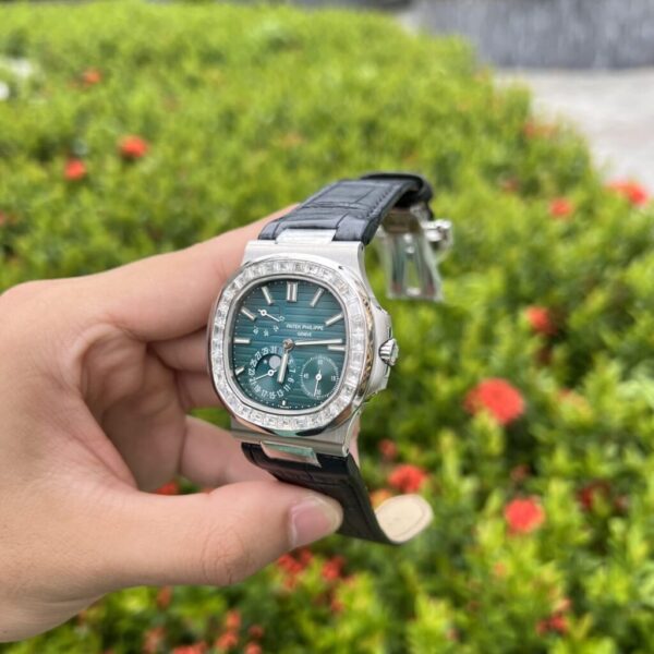 Best Fake Patek Philippe Replica 11 Watch Nautilus 5722 G Moissanite Diamond Bezel 40mm - Top Watch - Image 4