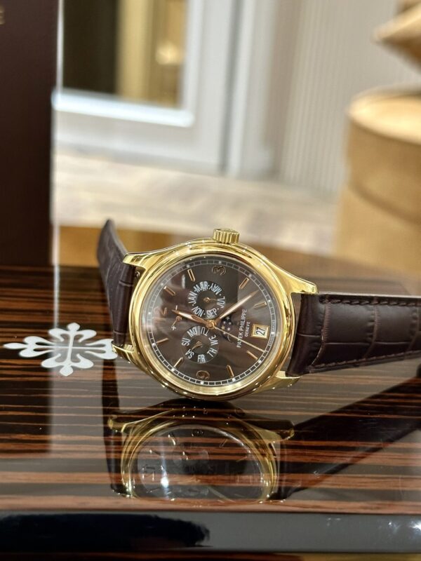 Best Fake Patek Philippe Replica Watch Complications 5146 Gold Plated leather Strap 40mm - Top Watch - Image 2