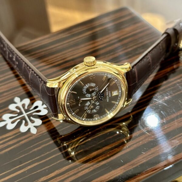 Best Fake Patek Philippe Replica Watch Complications 5146 Gold Plated leather Strap 40mm - Top Watch - Image 4