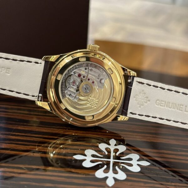 Best Fake Patek Philippe Replica Watch Complications 5146 Gold Plated leather Strap 40mm - Top Watch - Image 5