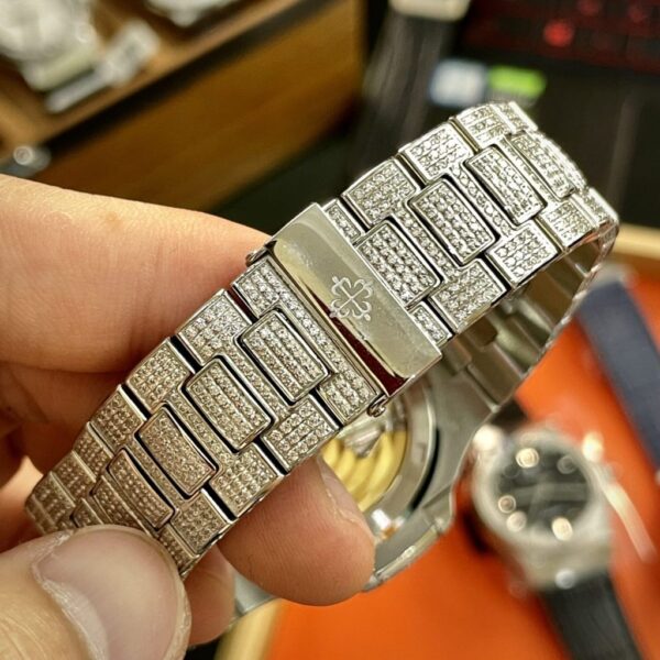 Swiss 1:1 Patek Philippe Replica Watches Nautilus 5719 Full Diamonds PPF 40mm - Top Watch - Image 10