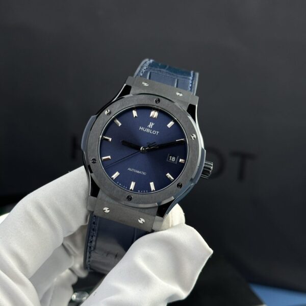 Swiss 1:1 Hublot Replica 11 Watch Black Ceramic Case Blue Dial Refined Movement SW300 JJZ 42mm - Top Watch