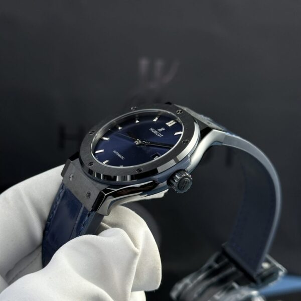 Swiss 1:1 Hublot Replica 11 Watch Black Ceramic Case Blue Dial Refined Movement SW300 JJZ 42mm - Top Watch - Image 4