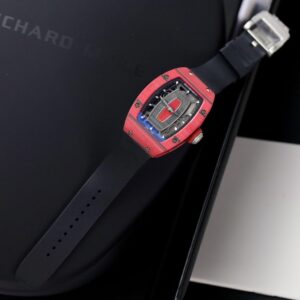 Swiss 1:1 Richard Mille Rep 1:1 Watch RM07 Carbon Red Black Rubber Strap 36mm - Top Watch