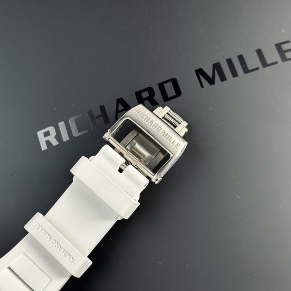 Best Fake Richard Mille Rep 1:1 Watch RM055 Ceramic Bubba Watson White Factory BBR 45mm - Top Watch - Image 11