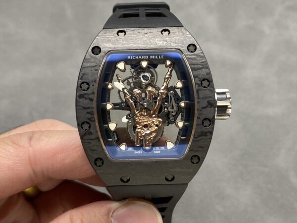 Swiss 1:1 Richard Mille Replica 11 Watch RM66 Ultra Light Carbon Rose Gold Wrapped Refine 42.7mm - Top Watch - Image 3