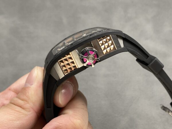 Swiss 1:1 Richard Mille Replica 11 Watch RM66 Ultra Light Carbon Rose Gold Wrapped Refine 42.7mm - Top Watch - Image 5