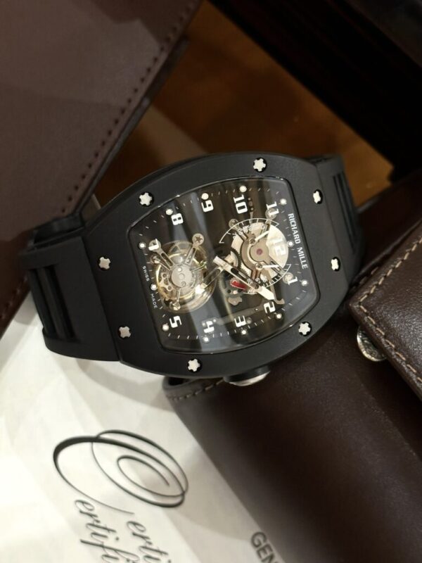 Swiss 1:1 Richard Mille Replica 11 Watch RM001 Tourbillon Black Ceramic Highest Quality 42mm - Top Watch